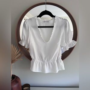 White Topshop blouse. Size small. Like new.